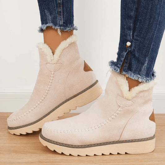 Bottes d'Hiver Femme en Suède avec Doublure en Polaire - Confort et Style 0