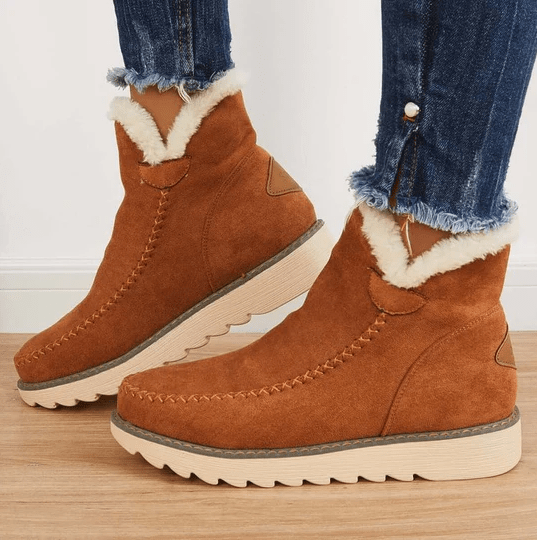Bottes d'Hiver Femme en Suède avec Doublure en Polaire - Confort et Style 5