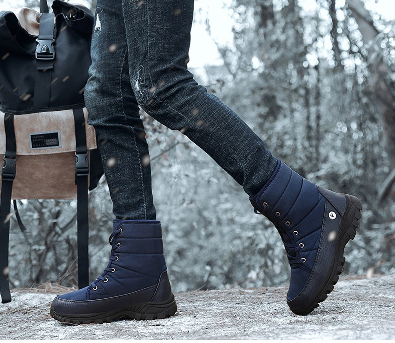 Bottes d'Hiver Isolantes à Tube Haut en Nylon avec Semelle Antidérapante et Rembourrage Confortable – Taille 36 à 46