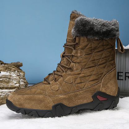 Waterproof Snow Boots for Men with Faux Fur Lining and Non-Slip Sole – Comfort and Durability
