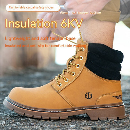 PU Leather Non-Slip Work Boots for Men – Safety and Comfort