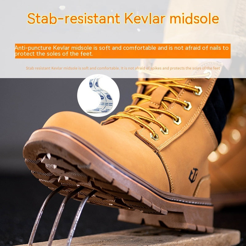 PU Leather Non-Slip Work Boots for Men – Safety and Comfort