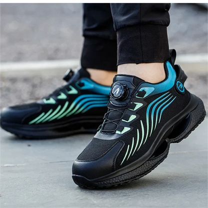 Lightweight Work Boots with Shock Protection and Non-Slip Sole – Breathable Safety Shoes for Men