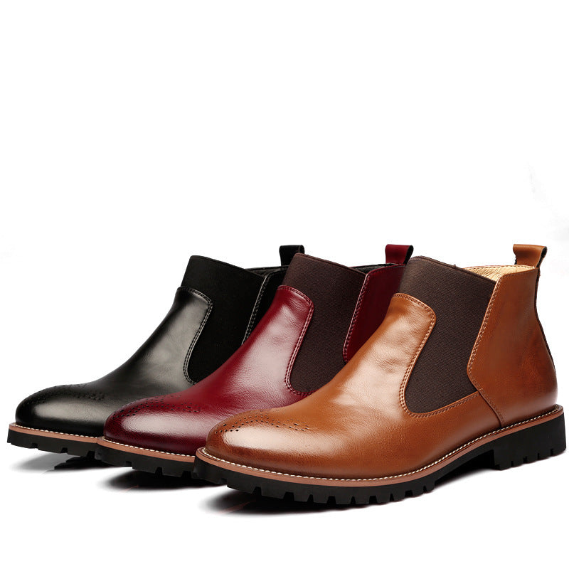 Bottines Chelsea en Cuir Super-Fibre pour Hommes – Semelle Crantée, Confort Optimal et Design Élégant