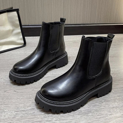 Bottines Chelsea pour Femmes avec Semelle Épaisse en PU - Confort et Style Automnal 0