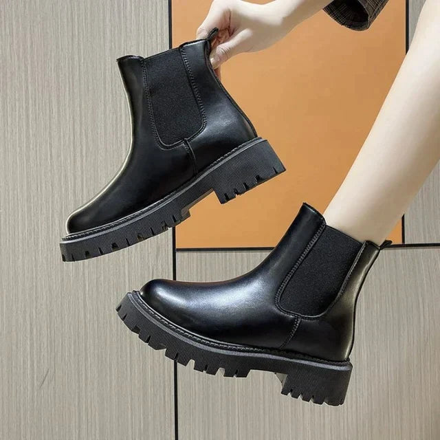 Bottines Chelsea pour Femmes avec Semelle Épaisse en PU - Confort et Style Automnal 1