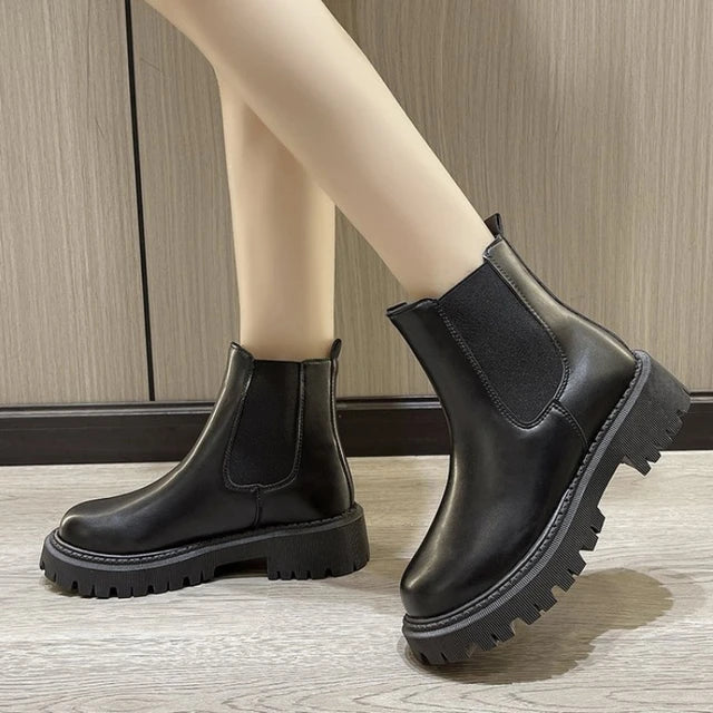 Bottines Chelsea pour Femmes avec Semelle Épaisse en PU - Confort et Style Automnal 5