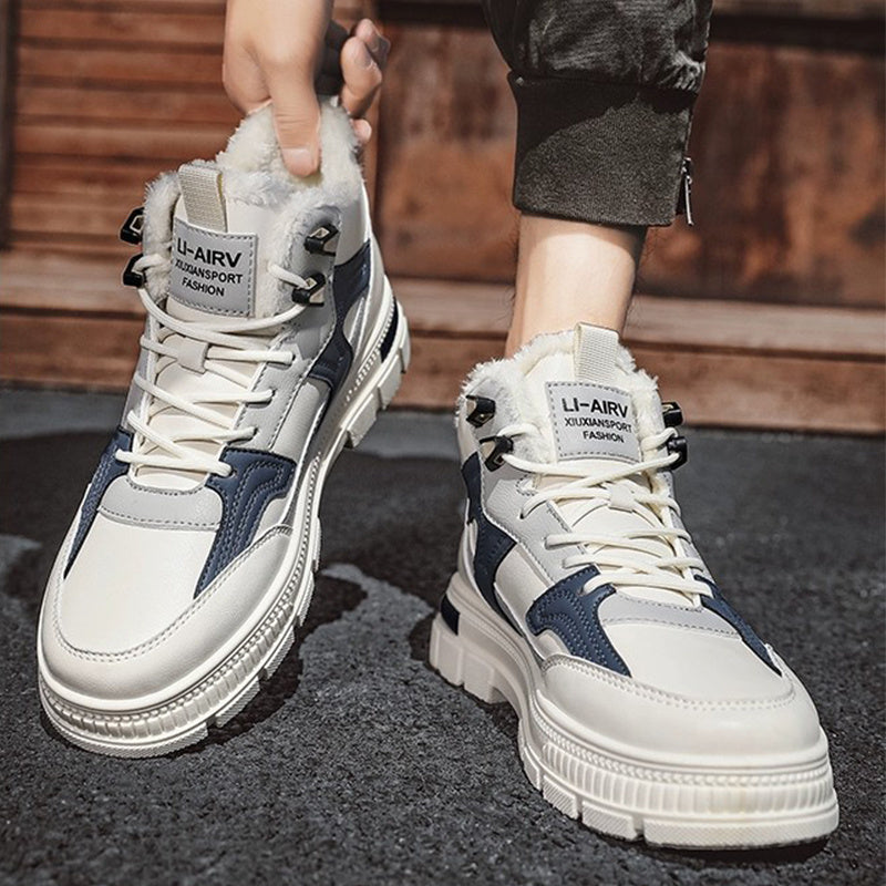 Bottines Montantes Isolantes pour Homme avec Doublure en Fausse Fourrure - Idéales pour l'Hiver