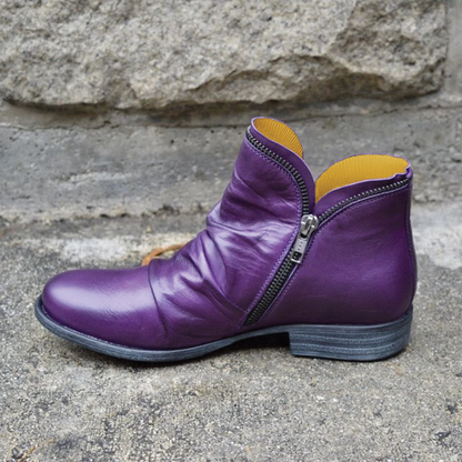 Bottines Noires Femme en Similicuir avec Fermeture Éclair – Confort et Style pour l'Automne 4