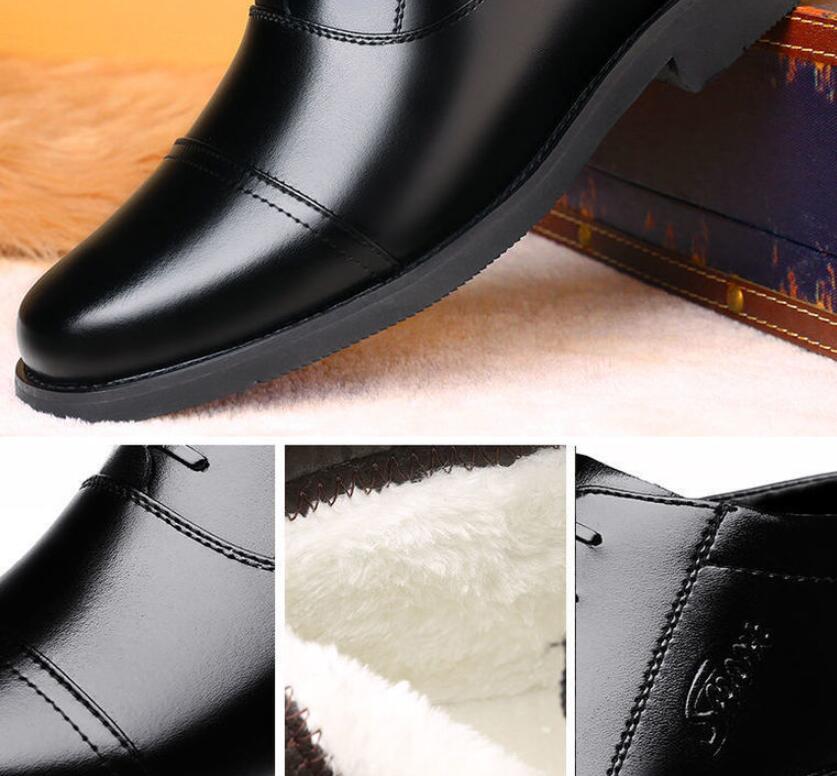 Comfortable Winter Ankle Boots for Men in PU with Fleece Lining