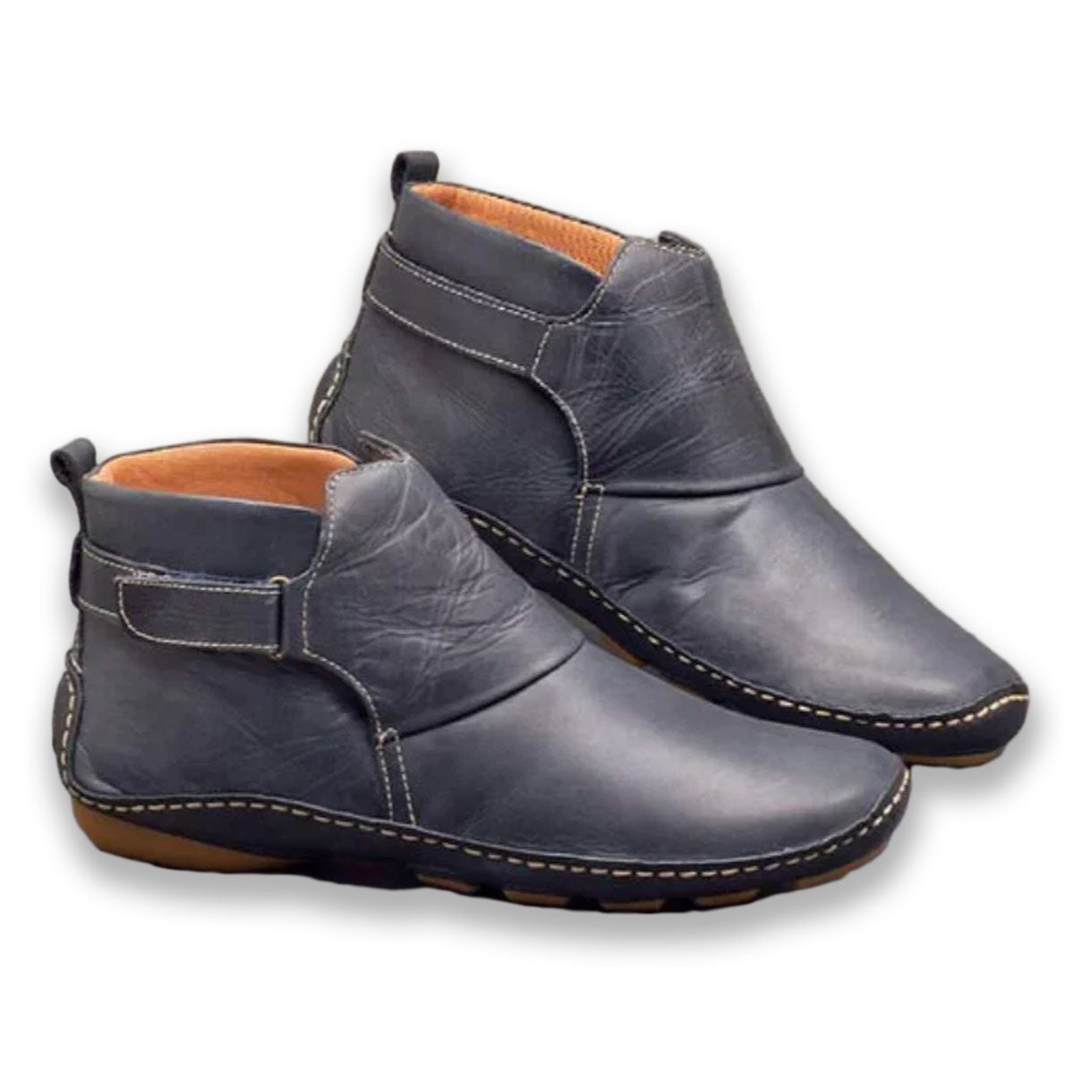 Elegant black ankle boots for women with non-slip sole and comfortable fit