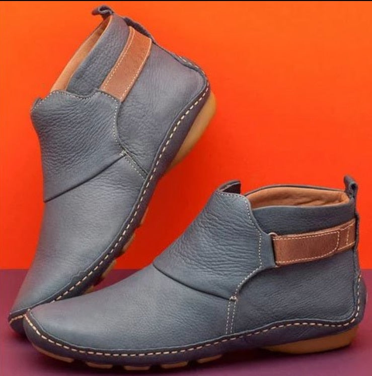 Elegant black ankle boots for women with non-slip sole and comfortable fit