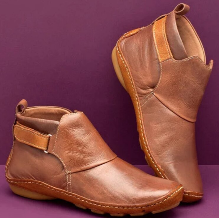 Elegant black ankle boots for women with non-slip sole and comfortable fit