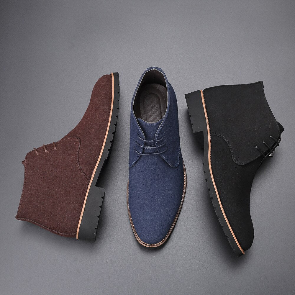 Bottines en Daim pour Hommes à Enfiler – Cuir Suédé, Confort Optimal et Style Moderne pour le Printemps