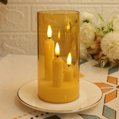 3 in 1 Conical LED Candles with 15 cm Lampshade – Flickering Flame Illusion