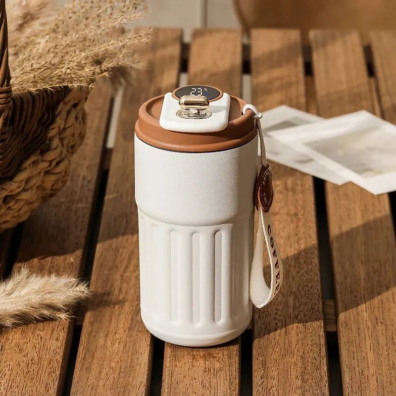 Bouteille Thermos 450ml avec Affichage Intelligent en Acier Inoxydable 316 – Mug Thermique Portable pour Bureau