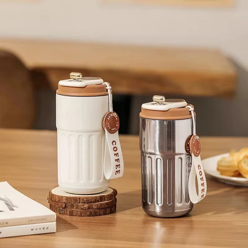 Bouteille Thermos 450ml avec Affichage Intelligent en Acier Inoxydable 316 – Mug Thermique Portable pour Bureau