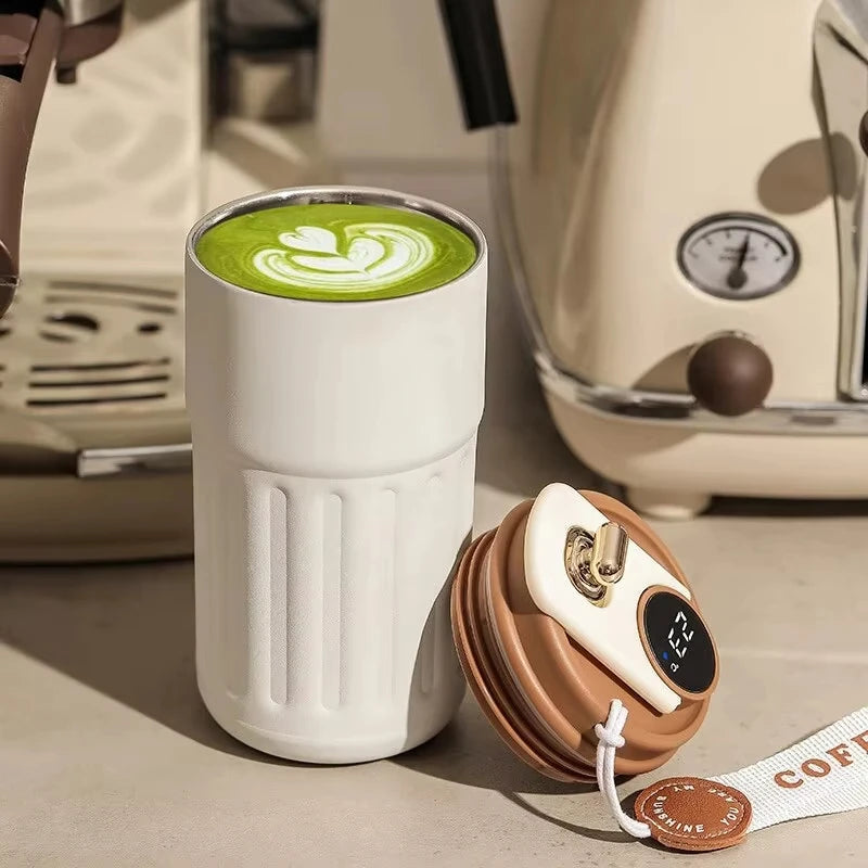 Bouteille Thermos 450ml avec Affichage Intelligent en Acier Inoxydable 316 – Mug Thermique Portable pour Bureau