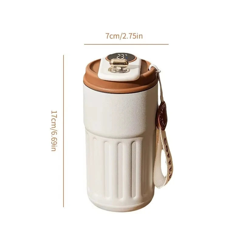 Bouteille Thermos 450ml avec Affichage Intelligent en Acier Inoxydable 316 – Mug Thermique Portable pour Bureau