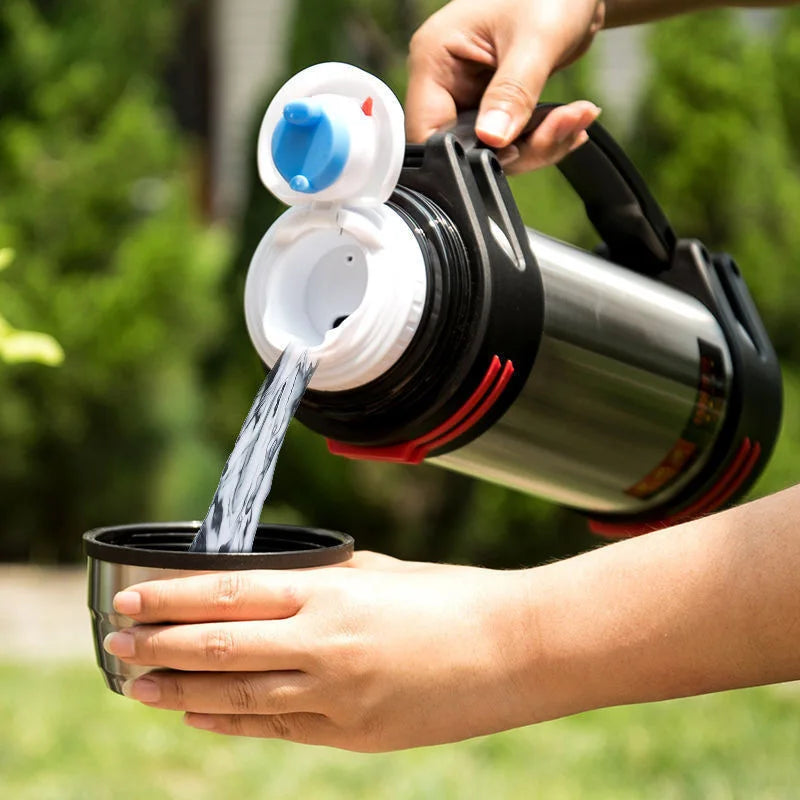 Bouteille Thermos Isolée en Acier Inoxydable 1200ml avec Sangle Ajustable