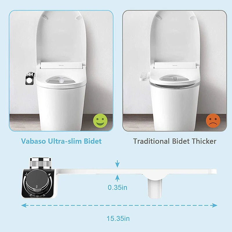 Breezy Bidet Attachment | Non-Electric, Dual Nozzles