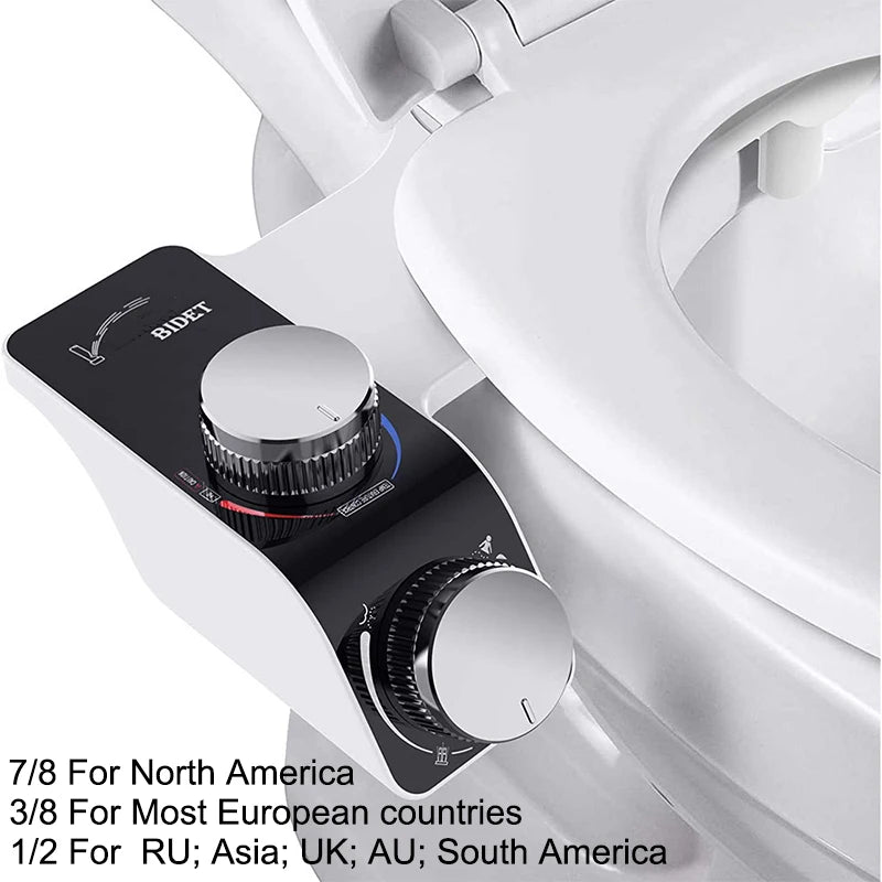 Breezy Bidet Attachment | Non-Electric, Dual Nozzles