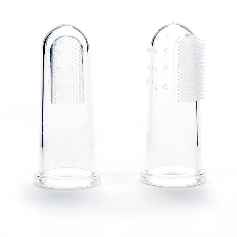 Silicone Toothbrush for Medium-Sized Dogs - 5-Piece Set for Dental Care