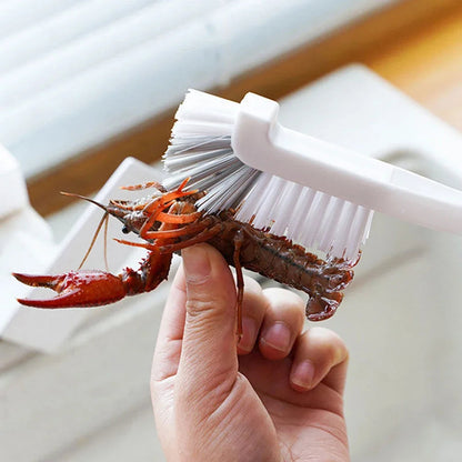 Brosse d'évier à long manche et angle pour un nettoyage efficace des tasses – poils en nylon et manche flexible