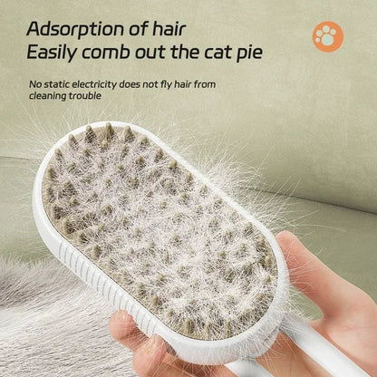 3-in-1 Massage Brush for Dog and Cat with Anti-Fly Spray – Grooming and Bath Tool
