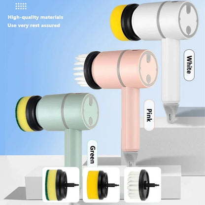 Brosse de nettoyage électrique rechargeable USB – Outil professionnel à 3 vitesses pour cuisine et salle de bain