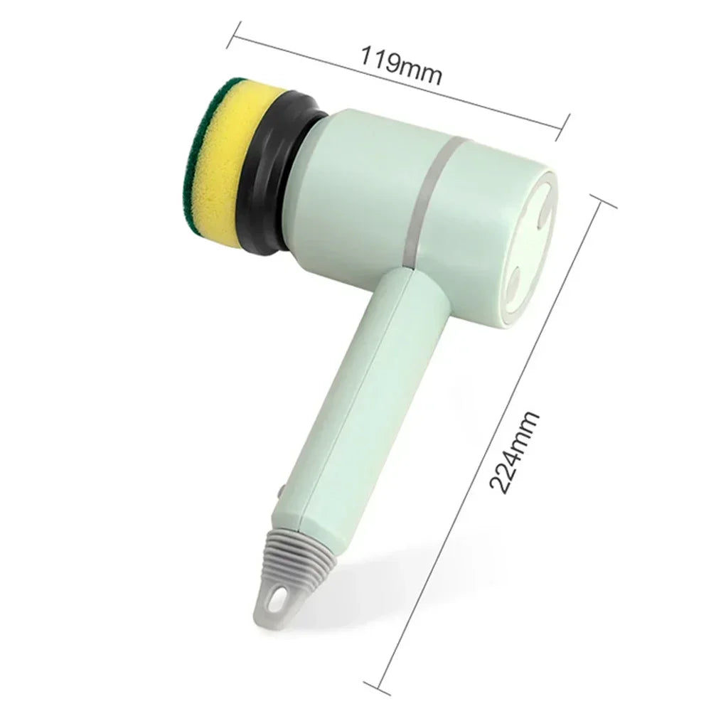 Brosse de Nettoyage Électrique Sans Fil Rechargeable USB – Outil Professionnel 3 Vitesses pour Cuisine et Salle de Bain