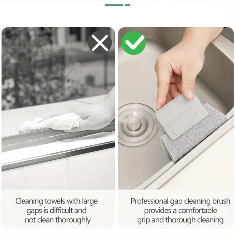Ergonomic Cleaning Brush for Window Slots – Lightweight Tool with Nylon Bristles for Kitchen and Tight Spaces
