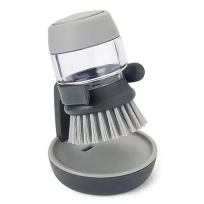 Cleaning Brush with Soap Dispenser and Practical Holder – Essential Kitchen Tool