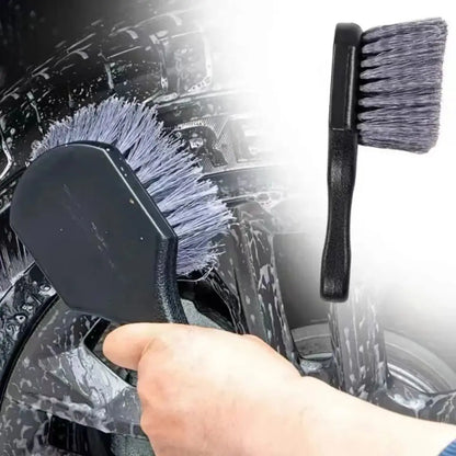 Ergonomic Car Wheel Cleaning Brush – Compact Tool for Rims and Tires in Durable Plastic