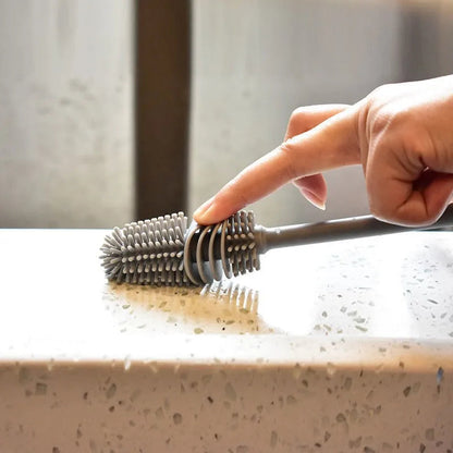 Long-Handled Silicone Cleaning Brush for Cups - Effective Stain Remover without Dead Corners