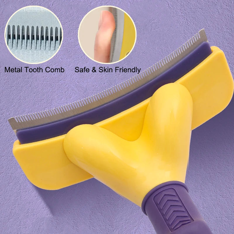 Stainless Steel Grooming Brush for Dogs and Cats – Ergonomic Anti-Lice Comb
