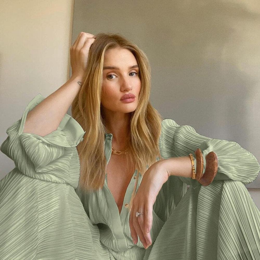 Variant image for Ensemble Tailleur Femme Chic avec Blouse Légère et Pantalon Taille Haute – Élégant et Confortable-10