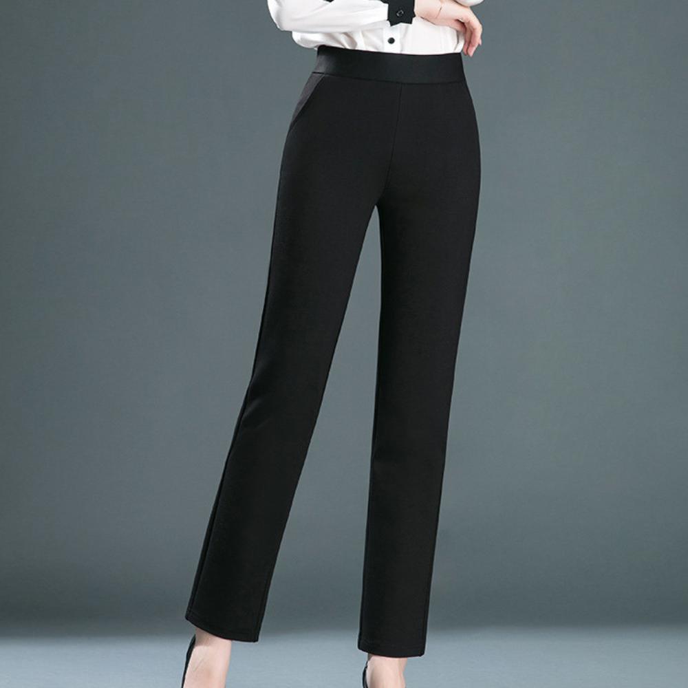 Pantalon Femme Droit Élégant en Tissu Respirant – Confort et Style Intemporel, Disponible en Plusieurs Couleurs