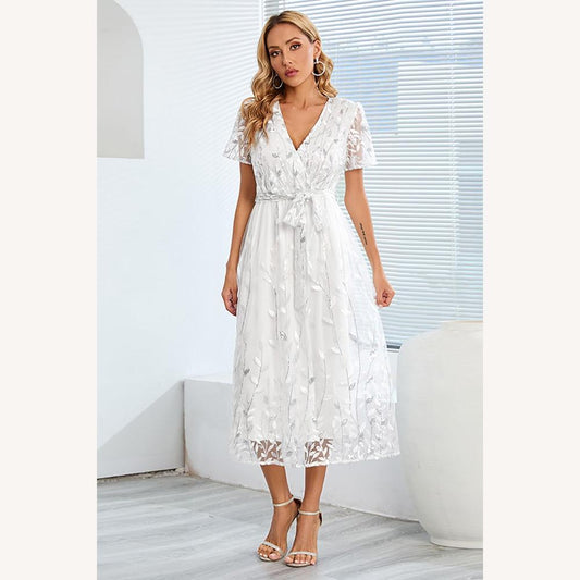 Women's Long Chic Summer Dress in Lightweight Fabric – Elegant and Versatile for Summer Events