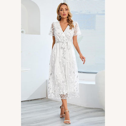 Women's Long Chic Summer Dress in Lightweight Fabric – Elegant and Versatile for Summer Events