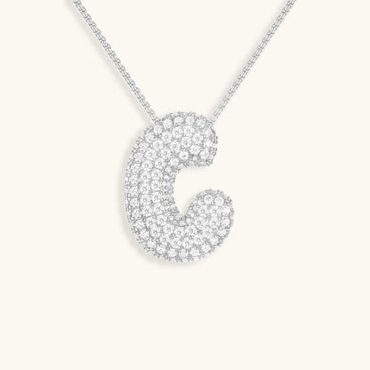Variant image for Collier Femme Or 18 Carats avec Pendentif Initial et Diamant Simulant 18 pouces-29