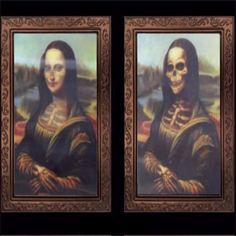 Cadre Photo 3D Fantôme Changeant Noir Vintage – Décoration Halloween Animée et Effrayante 30x40 cm