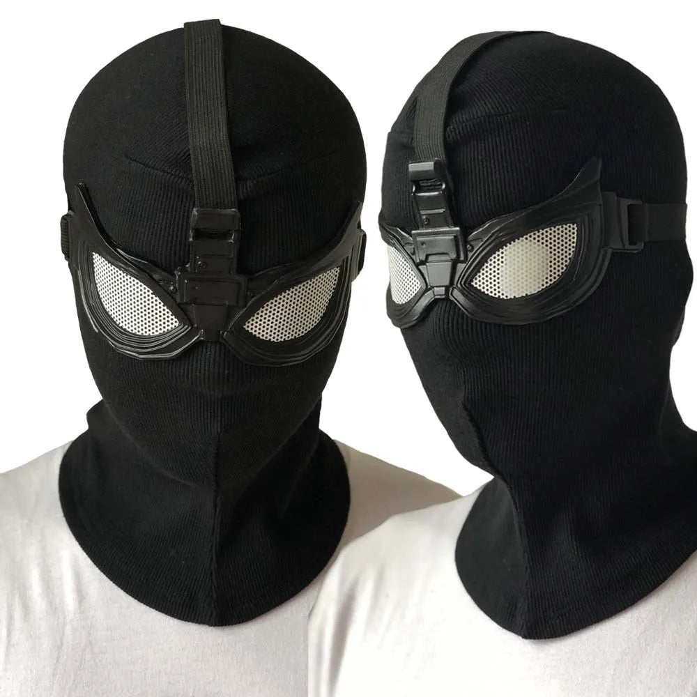 Spider Hood Mask Stealth for Cosplay and Halloween – Black Unisex Mask