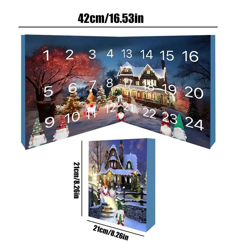 Calendrier de l'Avent Gnome de Noël avec 24 Gnomes Moelleux en Tissus Doux – Décoration Festive pour Compte à Rebours