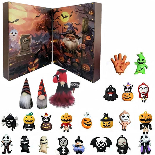 Halloween Advent Calendar with 24 Plastic Gnomes – Festive and Decorative Countdown