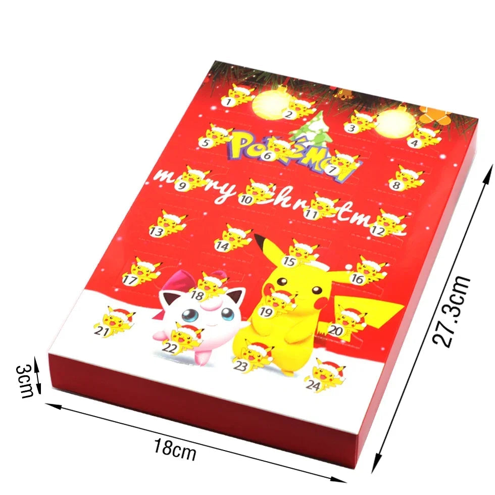 Calendrier de l'Avent Kawaii avec 24 Figurines Anime PVC Pikachu pour Enfants – Compte à Rebours Festif et Mignon
