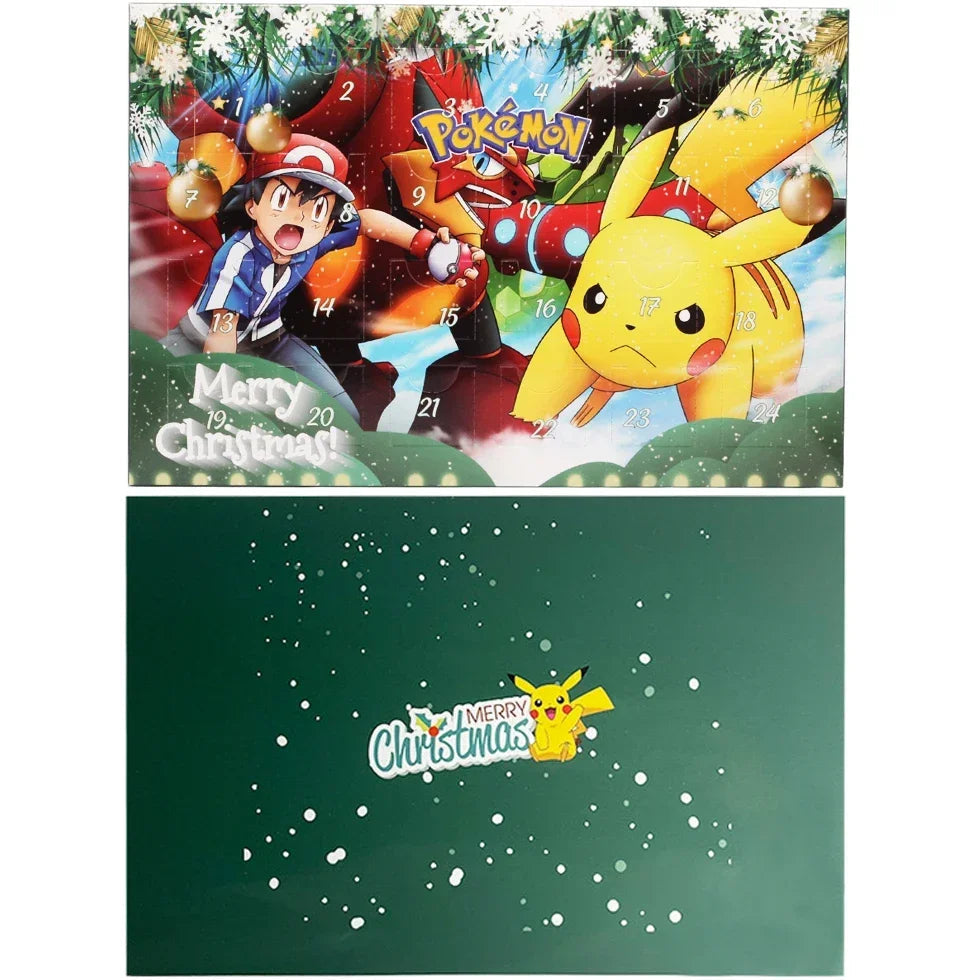 Calendrier de l'Avent Kawaii avec 24 Figurines Anime PVC Pikachu pour Enfants – Compte à Rebours Festif et Mignon