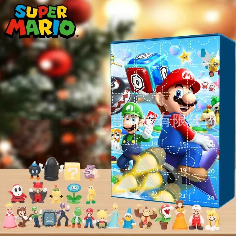 Calendrier de l'Avent Original Super Mario avec 24 Figurines – Cadeau Enfant Magique pour Noël