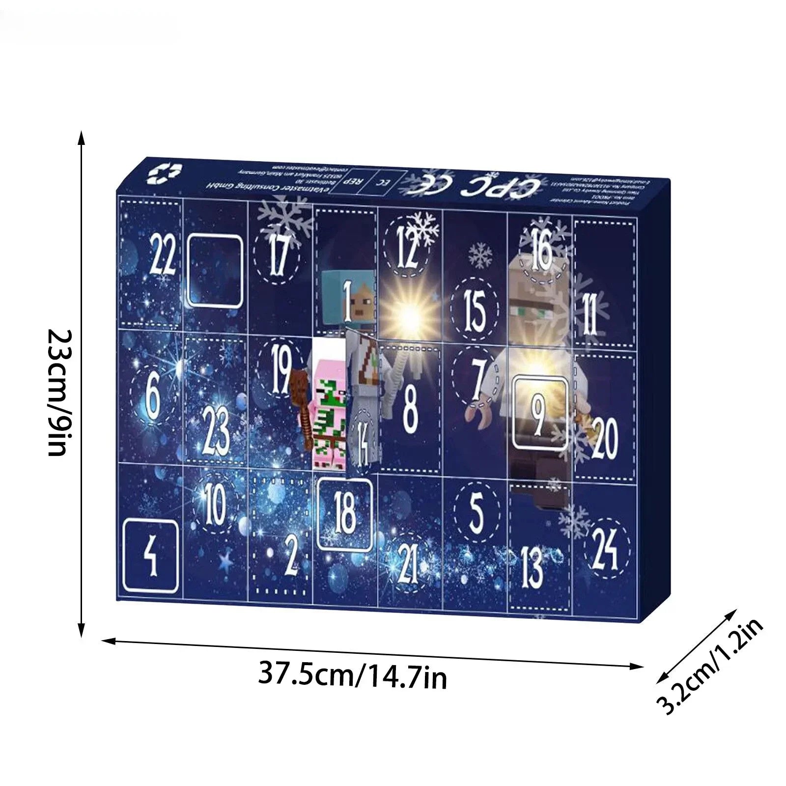 Calendrier de l'Avent Original avec 24 Figurines en Blocs de Construction – Jouet Éducatif pour Enfants, Compte à Rebours de Noël