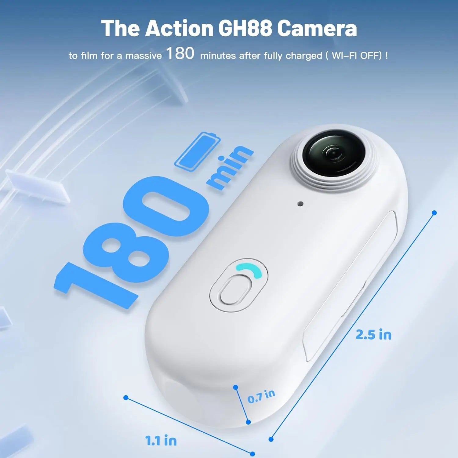 Caméra d'Action Mini WiFi 1080P Portable – Enregistreur Vidéo pour Enfants, Opération Mains Libres